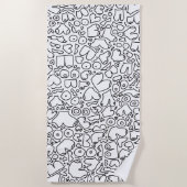 ユーモアたっぷりのフェミニストベイビー ビーチタオル (正面)