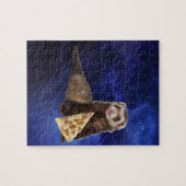 ユーモアたっぷりのフェレットの宇宙ピザ銀河 ジグソーパズル (横)