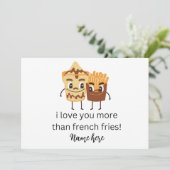 ユーモアたっぷりのフレンチフライ 愛してるよ 追加名 カスタマイズ 案内状 (スタンド正面)