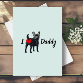 ユーモアたっぷりのフレンチブルドッグからペット犬のお尻パパの日 サンキューカード