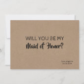 ユーモアたっぷりのブライズメイド/オブ・オナー提案 招待状 (裏面)