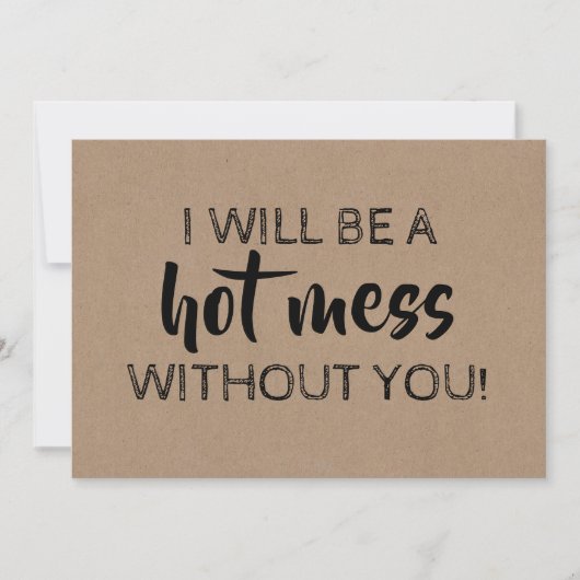 ユーモアたっぷりのブライズメイド / 花嫁の介添え人 提案 招待状 (正面)