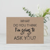 ユーモアたっぷりのブライズメイド / 花嫁の介添え人 提案 招待状 (スタンド正面)