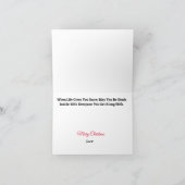 ユーモアたっぷりのブリザード予報クリスマスカード カード (内部)