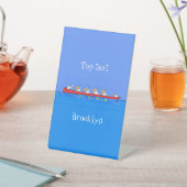 ユーモアたっぷりのペリカン漕ぎ カートゥーンイラスト 台座サイン (インサイチュ)