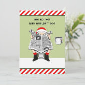 ユーモアたっぷりのホリデーパーティー招待状 招待状 (スタンド正面)