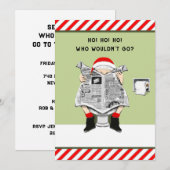 ユーモアたっぷりのホリデーパーティー招待状 招待状 (正面/裏面)