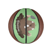 ユーモアたっぷりのポケットゴファーの掘削イラスト ミニバスケットボール (縦)