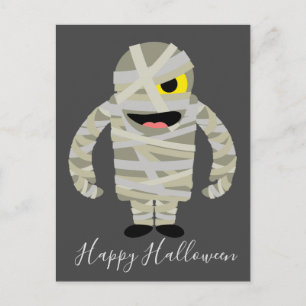 ユーモアたっぷりのミイラのゾンビ ハロウィンテーマ ポストカード