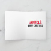 ユーモアたっぷりのモナリザ クリスマスカード、いたずら好きと優しい シーズンカード (内部)