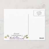 ユーモアたっぷりのヤギの絵 - 不思議な漫画の農場動物アート ポストカード (裏面)