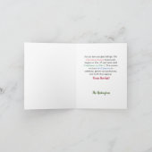 ユーモアたっぷりのラマとアルパカのクリスマスカード ユニークな遅いクリスマス シーズンカード (内部)