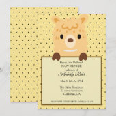 ユーモアたっぷりのラマ 赤ちゃんのお祝い ご招待 招待状 (正面/裏面)