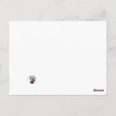 ユーモアたっぷりのレトロな誕生日カード 誕生日ケーキのろうそくを吹き消す女の子 ポストカード (裏面)