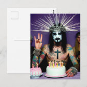 ユーモアたっぷりのレトロパンクロックゴシックバースデーパーティー  イエス ポストカード (正面/裏面)