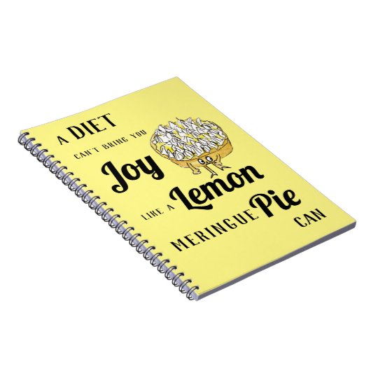 ユーモアたっぷりのレモン メリング パイ ダイエットジョーク ノートブック (右側)