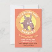 ユーモアたっぷりのワームクジラのイラスト　パーソナライズされたパーティー招待状 招待状 (正面)