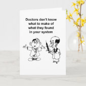 ユーモアたっぷりの医者の謎の回復祈願メッセージ カード (黄色い花)