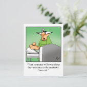 ユーモアたっぷりの医者 ギャグ ポストカード (スタンド正面)