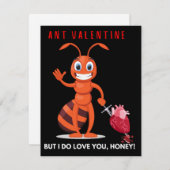 ユーモアたっぷりの反バレンタイン シーズンカード (正面/裏面)