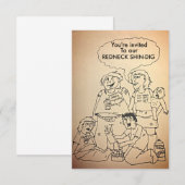 ユーモアたっぷりの地方風パーティー招待状 招待状 (正面/裏面)