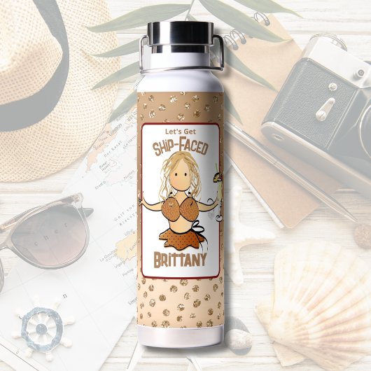 ユーモアたっぷりの女性向けカラフルビキニ グリッター パーティー ウォーターボトル