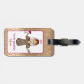 ユーモアたっぷりの女性向け漫画のバケーション用タグ ラゲッジタグ (裏面横)