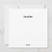 ユーモアたっぷりの子豚のハートフル バレンタインカード シーズンカード (裏面)