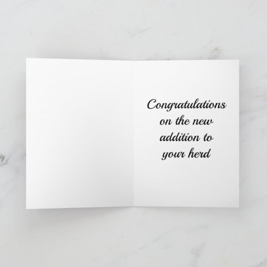 ユーモアたっぷりの子馬がシガーを吸うグリーティングカード カード (内部)