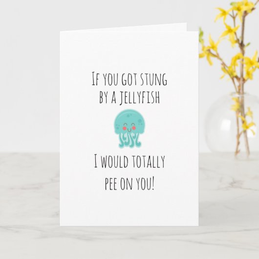 ユーモアたっぷりの挨 カード (黄色い花)