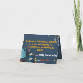 ユーモアたっぷりの教師感謝カード サンキューカード