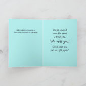 ユーモアたっぷりの森林の動物たちが積み重なり、あなたが早く回復しますように カード (内部)