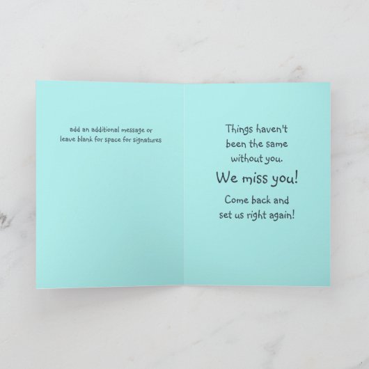 ユーモアたっぷりの森林の動物たちが積み重なり、あなたが早く回復しますように カード (内部)