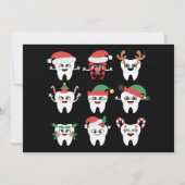 ユーモアたっぷりの歯科クリスマス歯がキュートなXmas歯医者 シーズンカード (正面)