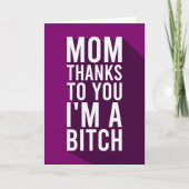 ユーモアたっぷりの母の日カード 娘からママへ シーズンカード (正面)