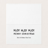 ユーモアたっぷりの水泳クリスマスカード (内部フラット)