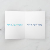 ユーモアたっぷりの海の生き物の水中の漫画のような絵 カード (内部)