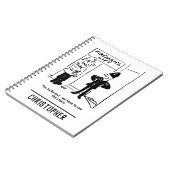 ユーモアたっぷりの消防士と警察官の漫画 ノートブック (左側)