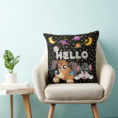 ユーモアたっぷりの漫画の黒い宇宙惑星の子供部屋 クッション (椅子)