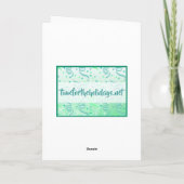 ユーモアたっぷりの漫画サンタとトナカイのクリスマス カード (裏面)