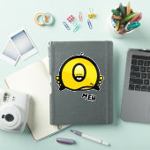 ユーモアたっぷりの片目カートゥーン「Meh」 シール (iPadカバー)