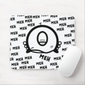 ユーモアたっぷりの片目カートゥーン「Meh」 マウスパッド (マウス)