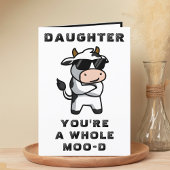 ユーモアたっぷりの牛のムー気分娘ハッピーバースデー サンキューカード