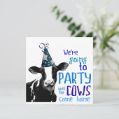 ユーモアたっぷりの牛の独身パーティ 招待状 (スタンド正面)