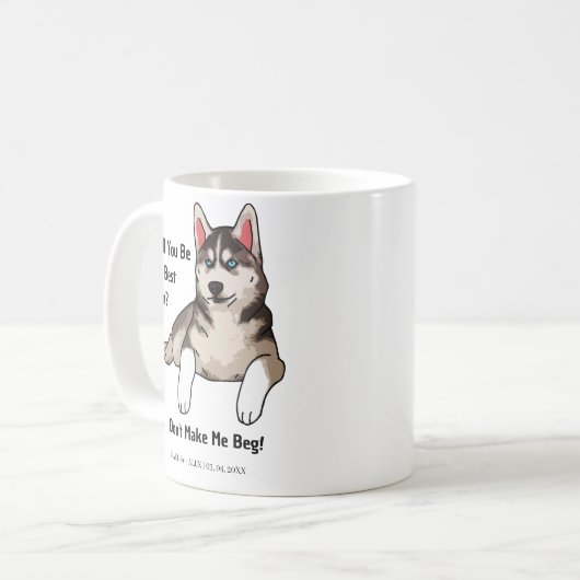 ユーモアたっぷりの犬のウェディングプランナー提案 あなたは私のグルームになりますか コーヒーマグカップ (正面左)