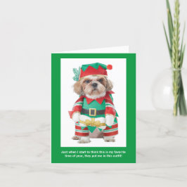 ユーモアたっぷりの犬のクリスマスカード シーズンカード