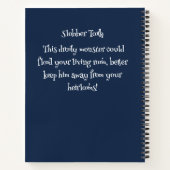 ユーモアたっぷりの犬のモンスター：よだれ歯 ノートブック (裏面)