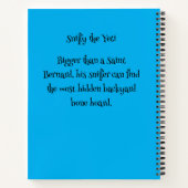 ユーモアたっぷりの犬のモンスター：スニフィー・ザ・イエティ ノートブック (裏面)