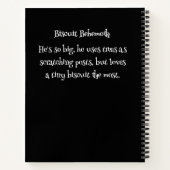 ユーモアたっぷりの犬のモンスター：ビスケットの巨獣 ノートブック (裏面)