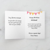 ユーモアたっぷりの犬のモンスター：Tiny Terrier ミュータントの誕生日 サンキューカード (内部)